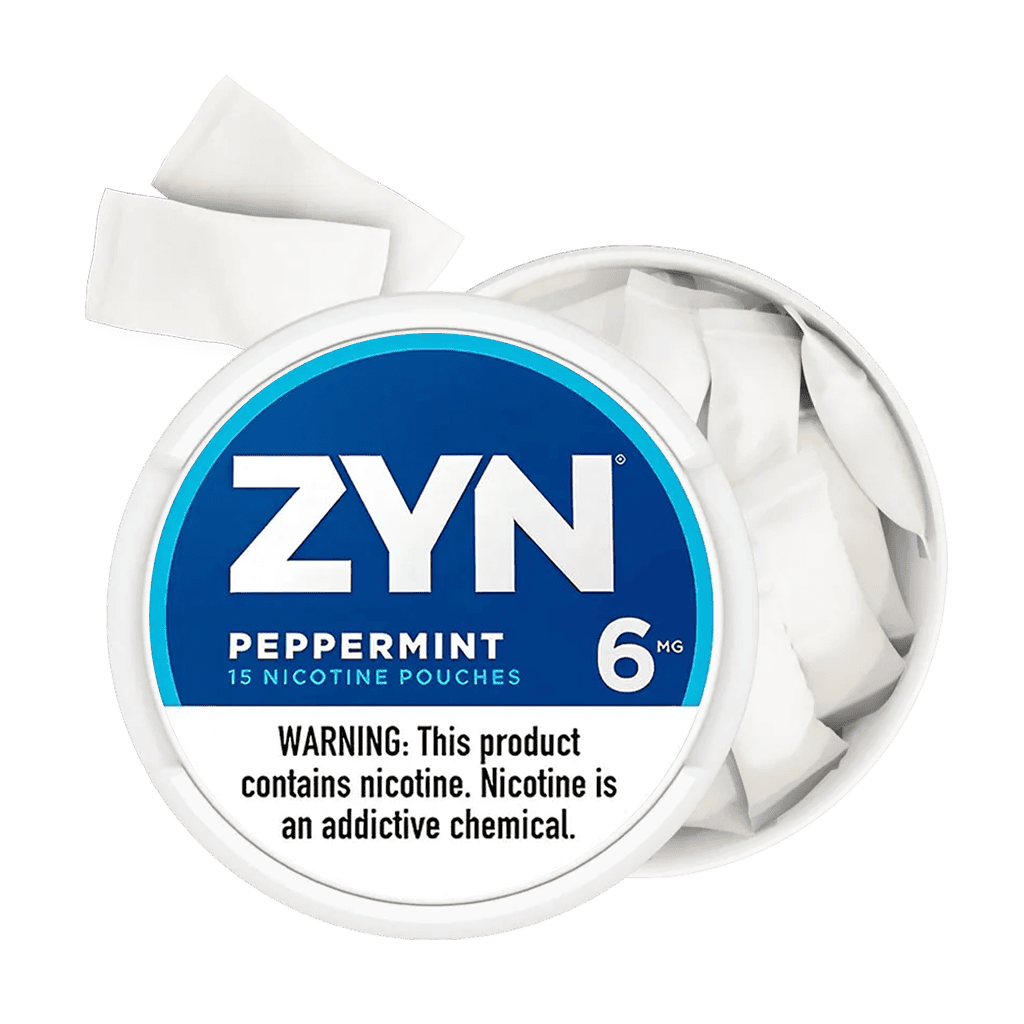 Nicotine gum ZYN peppermint flavor for stress relief and oral health benefits.