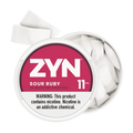 Nicotine pouches ZYN Sour Ruby flavor for stress relief and relaxation.